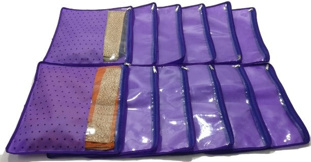 Polka Dots Saree Organizers (Pack of 12)